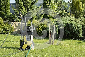 Mini home pressure washer for cleaning the car