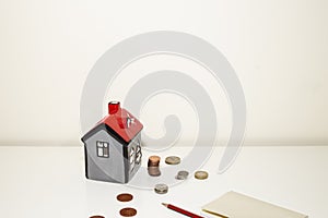 Mini house model coins