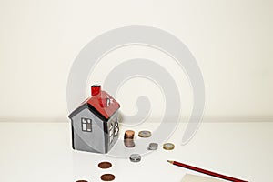 Mini house model coins