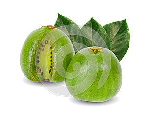 Mini kiwiberry isolated on a white background