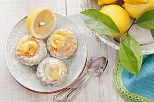 Mini lemon bundt cakes