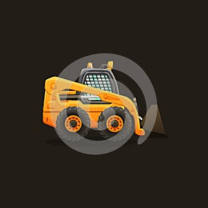 Mini loader vector cartoon illustration.