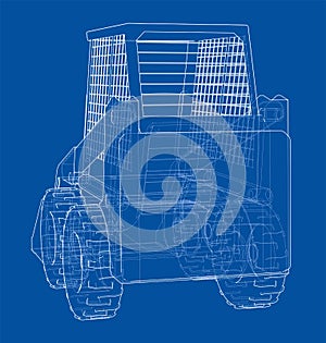 Mini loader. Vector illustration