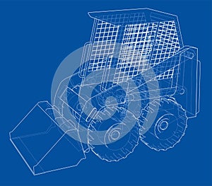 Mini loader. Vector illustration