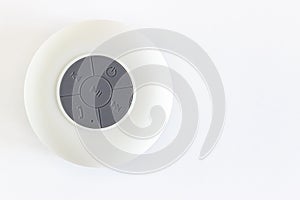 Circle mini speaker on isolated white