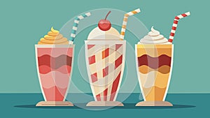Mini milkshakes served in retrostyle glasses are a hit with flavors like chocolate vanilla and strawberry. Complete with photo