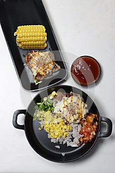 Mini Pizza,potato pizza or homemade pizza photo
