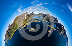 Mini planet Lofoten is an archipelago in the county of Nordland, Norway