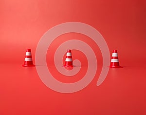 Mini Plastic traffic Cones Sport Training Roadblock Mini Traffic Signs photo