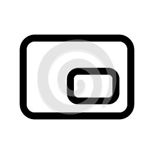 Mini Player Icon Vector Symbol Design Illustration