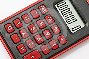 Mini red calculator
