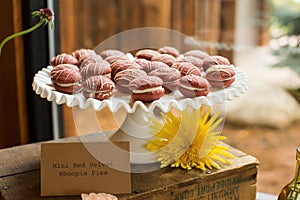 Mini Red Velvet Whoopie Pies