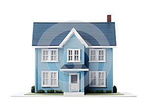 Mini residential house on white background.Real estate concept
