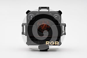 Mini RGP light. LED light that can change color that can be burned constantly with fan