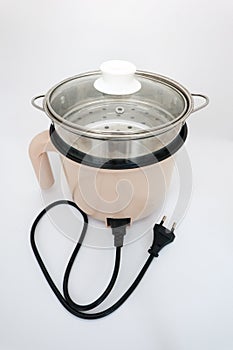 Mini rice cooker  on white