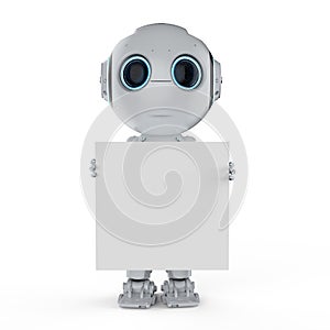 Mini robot with empty note