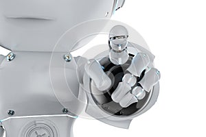 Mini robot finger point