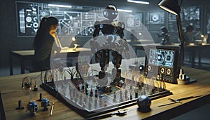 Mini robotics lab for kids, Ai created image