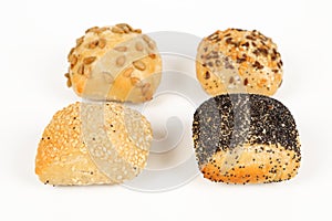 Mini rolls with white background