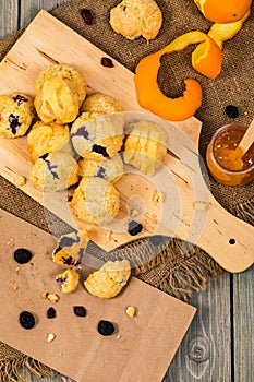 Mini Scones Variety. Orange and Blueberry Mini Scone