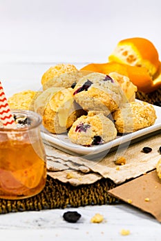 Mini Scones Variety. Orange and Blueberry Mini Scone