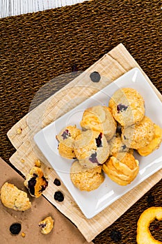 Mini Scones Variety. Orange and Blueberry Mini Scone