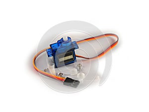 Mini servo drive on isolate white background photo