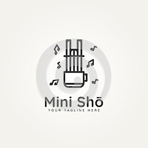 Mini sho japanese music instrument logo design