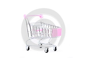 Mini Shopping Cart on white background