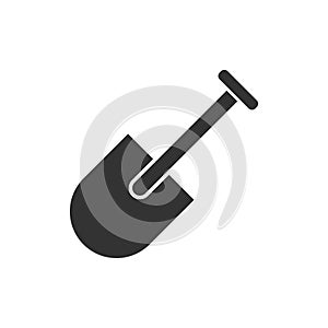 Mini Shovel icon flat