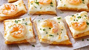 Shrimp and Cheese Pizza Bites