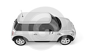 Mini sport car on white background