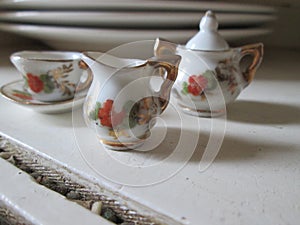 Miniature Porcelain Tea Set.