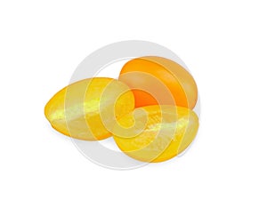 mini tomato isolated on white background