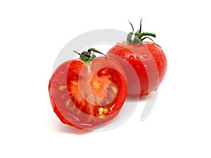 Mini tomato on white background