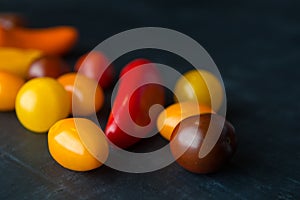 Mini Tomatoes and Pepper Food Background