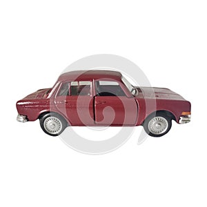 Mini toy car isolated in a white background photo