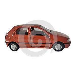 Mini toy car isolated in a white background photo