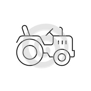 Mini tractor line outline icon