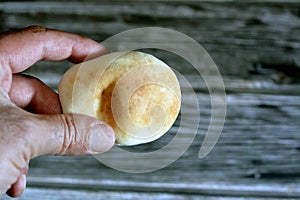 Mini traditional Shami flat bread with wheat and flour, small Aish Shamy or small pita bread baked in extremely hot ovens, it is