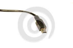 Mini usb cable isolated on a white background