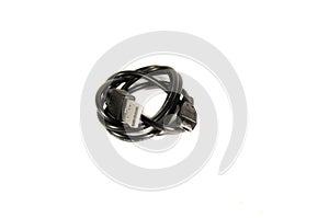 Mini usb cable isolated on a white background