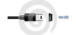 Mini USB Realistic Composition