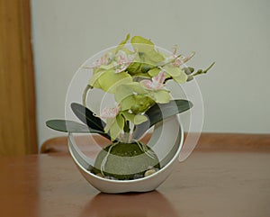 mini vase and flowers