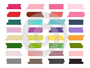 Mini washi tape strips colorful vector collection