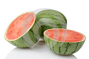 Mini Watermelons With One Cut In Half photo