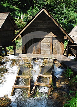 Mini Watermills on Pliva Lake