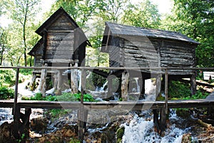 Mini Watermills on Pliva Lake