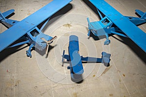 Miniature aircraft models made of plywood and wood, aeromodelling as a hobby