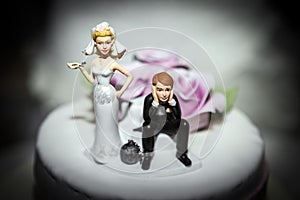 Miniature of Bride and Groom on Wedding cake